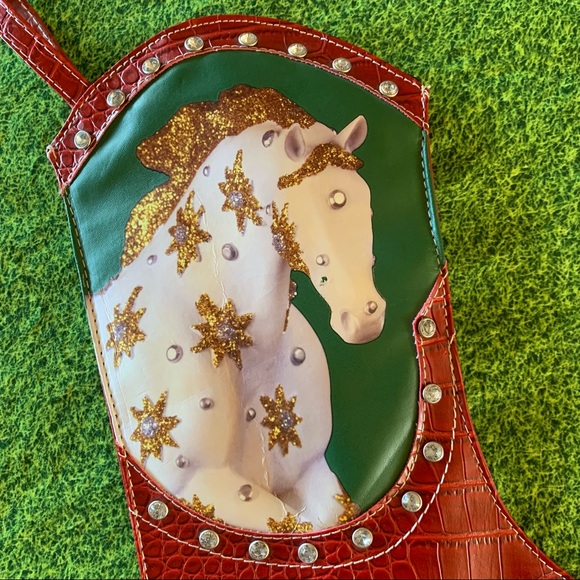 RARE Trail of Painted Ponies Holiday Boot Stocking - Picture 6 of 10